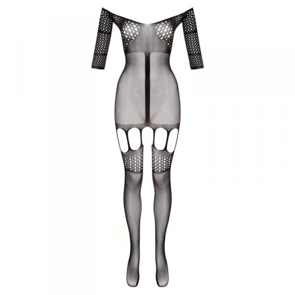 Stunning Suspender-bodystocking Rosa - black