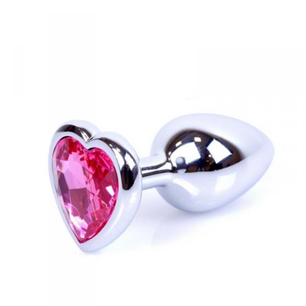 MyLove Toys - Jewellery Silver  Heart PLUG- Pink