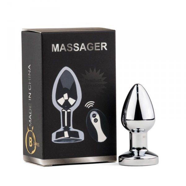 Metal Butt Plug S Vibrator USB - Remote Control