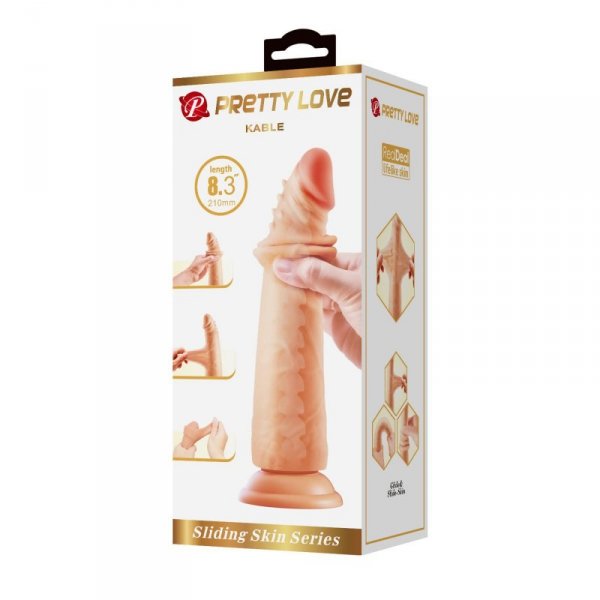 PRETTY LOVE - KABLE 8.3&quot;(210mm) Sliding Skin Series TPR / ABS, Bendable Suction base