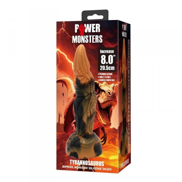 Power Monsters Tyrannosaurus – 20.5 cm Rippled Monster Silicone Dildo