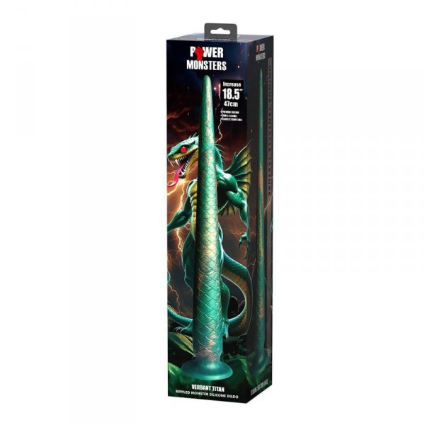 Power Monsters Verdant Titan – 47 cm Rippled Monster Silicone Dildo