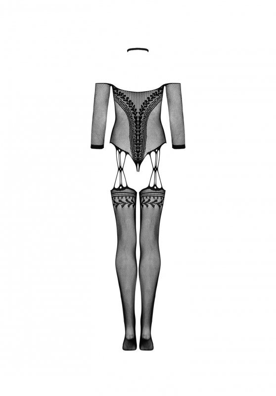 Seksowne i prześwitujące bodystocking G33. Body z otwartym krokiem.