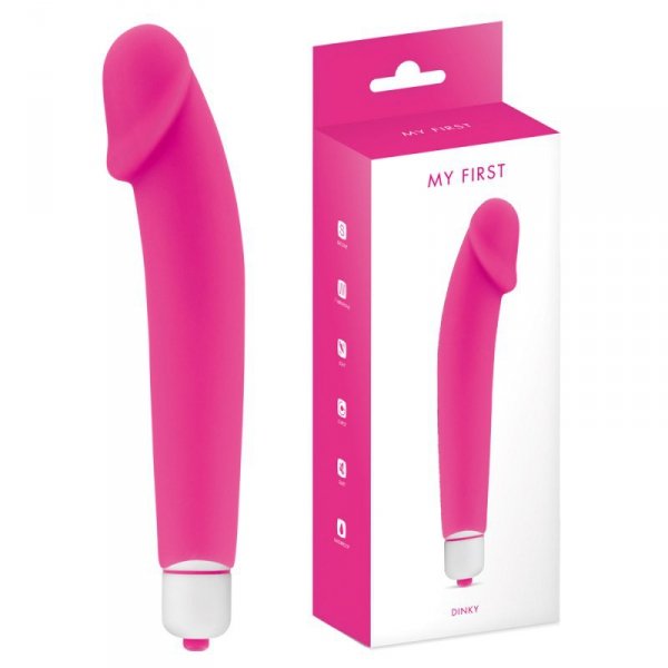 Wibrator silikonowy, masażer damski. Dinky Pink