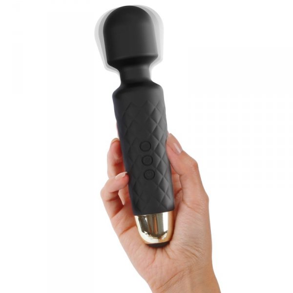 Mocny wibrator dwustronny.  Masażer łechtaczki Wanderful black