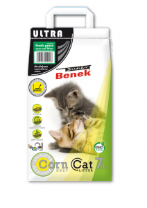SUPER BENEK Corn Cat Ultra Świeża Trawa 7L