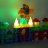Klocki magnetyczne konstrukcyjne świecące elementy figury 3D 134 el.