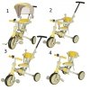 Rowerek trójkołowy TRIKE FIX V4 rower spacerówka rowerek biegowy 6w1 szary żółty