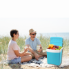 Lodówka turystyczna 25L KAMAI TROPIC na wkłady mrożące, turkusowa z białą rączką