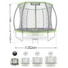 Trampolina ogrodowa profilowana 8ft/252cm z siatką wewnętrzną Neo-Sport