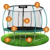 Trampolina ogrodowa profilowana 12ft/374cm z siatką wewnętrzną Neo-Sport