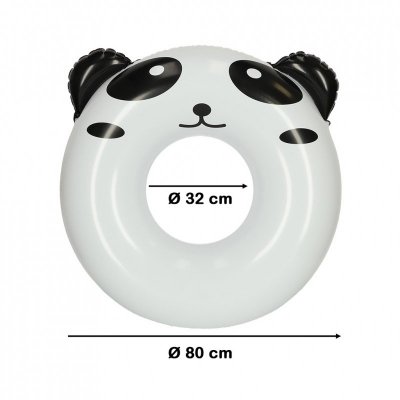 Kółko do pływania koło dmuchane kółko plażowe panda 80cm max 60kg