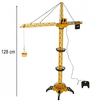 Dźwig Żuraw budowlany zdalnie sterowany  RC z hakiem 4CH 128cm