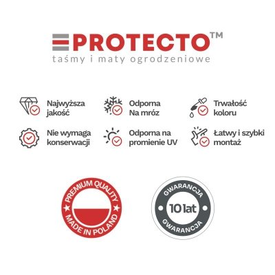 Taśma ogrodzeniowa ROLKA 26mb CLASSIC 19cm PROTECTO™ ZIELONA