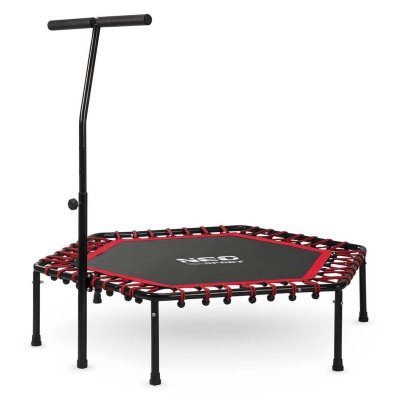 Trampolina fitness z uchwytem 127 cm Neo-Sport - sześciokątna czerwona