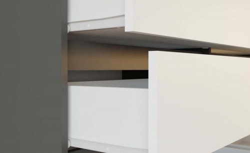Komoda Malwa M6 120 ANTRACYT / BIAŁY