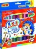 BAMBINO Kredki szkolne trójkątne dwustronne 24/48 kolory + temperówka