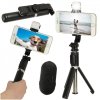 Kijek do selfie lampka LED statyw tripod czarny