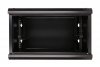 Extralink Szafka wisząca rack 6U 600x600 czarna szklane drzwi