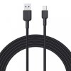 AUKEY CB-NAC2 kabel USB-C - USB-A 1.8m 60W PD 3A 20V nylonowy oplot czarny