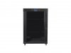 Lanberg Szafa stojąca 19 cali 22U 800x1000 drzwi szklane LCD (flat pack) V2 czarna