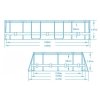 Basen ogrodowy stelażowy 488 x 305 x 107 cm 12w1 Bestway 56448