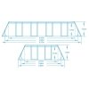 Basen ogrodowy stelażowy 488 x 244 x 122 cm 17w1 Bestway 56670