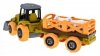 Rozkręcany traktor z łyżką i przyczepą + śrubokręt + owieczki Zabawka dla dzieci 3+