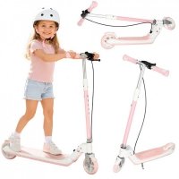 Hulajnoga dla dzieci TRIKE FIX dwukołowa LED składana podwójne hamulce różowa 