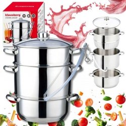 SOKOWNIK PAROWY 8L INDUKCJA GAZ KLAUSBERG KB-9032 GARNEK DO SOKU