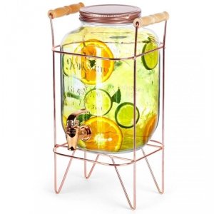 SŁÓJ SZKLANY 4,2l DO NAPOJÓW Z KRANIKIEM I STOJAKIEM 139602