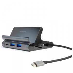 Podstawka tablet/smartphone 7w1 DeX 2xUSB-C/ 2xUSB-A/ HDMI/SD/   microSD/ RJ45