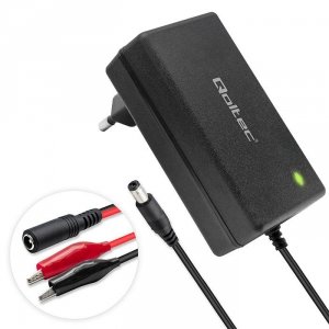 Ładowarka do akumulatora AGM GEL | Prostownik 12V | 2A | 24W |   5.5x2.1 | kabel 1.8m