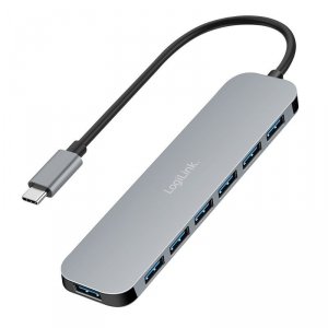 Hub 7 portów USB3.2 USB-A, 5 Gbps, 20W PD