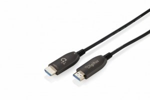 Kabel połączeniowy hybrydowy HDMI AOC | HDMI-A męski-męski | HDMI 2.1 | UHD-2 8K@60Hz | 48Gbps |HDR, eARC, HDCP 2.2, CEC | 50m