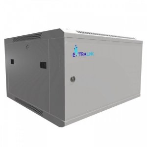 Extralink Szafka wisząca rack 6U 600x600 szara metalowe drzwi