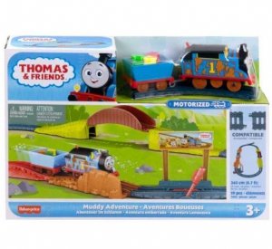 Fisher Price Zestaw z lokomotywą z napędem Tomek i Przyjaciele Błotna przygoda