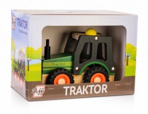 Daffi Drewniane auto z oponami Traktor
