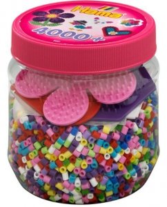 Hama Koraliki i podstawki w pojemniku