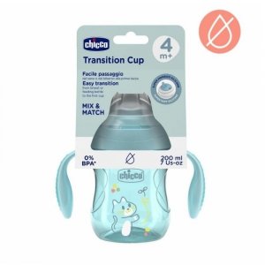 Kubek treningowy z miękkim ustnik 200ml turkus 4m+