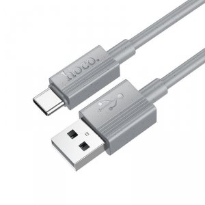 Kabel USB A do USB C Hoco 3A 1 m X107 szary