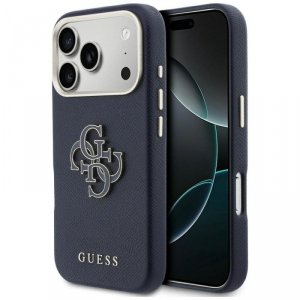 GUESS futerał do IPHONE 17 Pro GUHCP17L5PS4RGGB (PU FW Resin Logo) niebieski