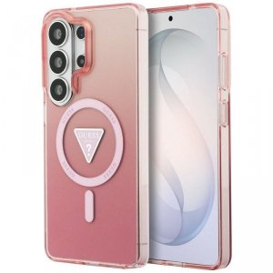 GUESS futerał do SAMSUNG S26 Ultra GUHMS26LHGTMLCGP (Magnetic IML Gradient Triangle) różowy