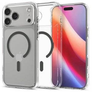 SPIGEN futerał ULTRA HYBRID MAG kompatybilny z MagSafe do IPHONE 17 Pro Max clear graphite