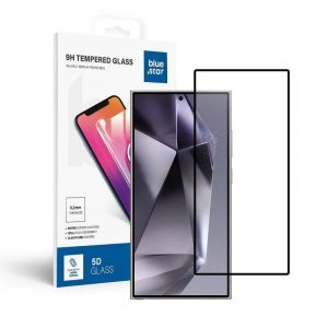 Szkło hartowane do Samsung Galaxy S25 ULTRA (full glue / case friendly / działający czytnik) Blue Star 5D czarne