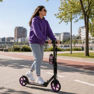 Hulajnoga miejska Trike Fix składana koła 200mm czarno-fioletowa