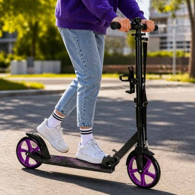 Hulajnoga miejska Trike Fix składana koła 200mm czarno-fioletowa