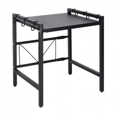 Półka kuchenna nad mikrofalówkę organizer regulowany metalowy 6 wieszaków