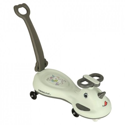 Jeździk grawitacyjny LED Swing FIX S1 skuter z rączką szary max 65kg