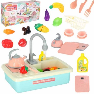 Zlewozmywak zlew do mycia naczyń dla dzieci z akcesoriami XXL niebieski